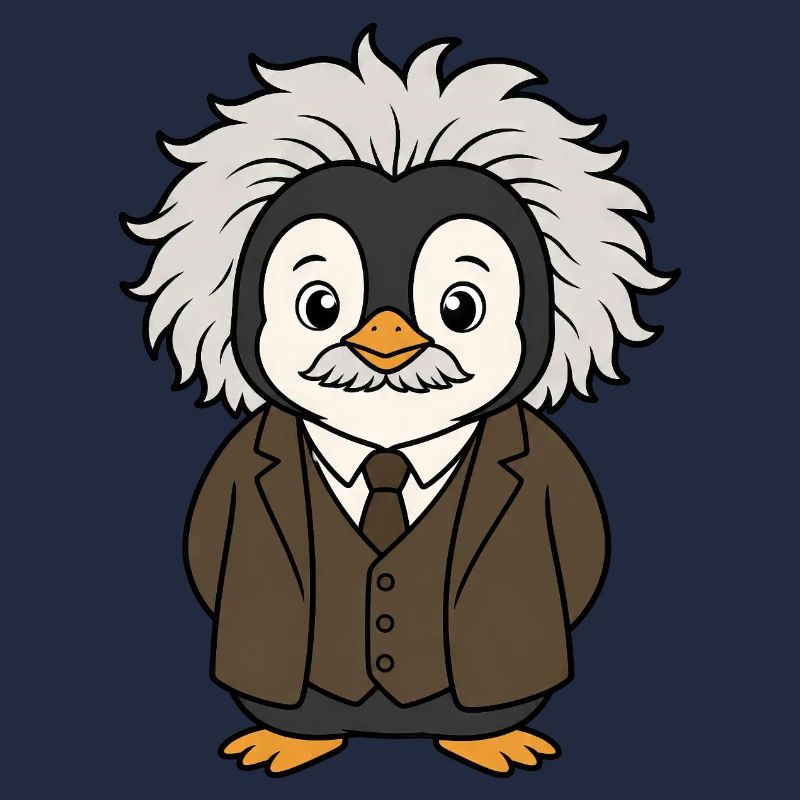 Professeur de sciences physicien Pingouin drôle