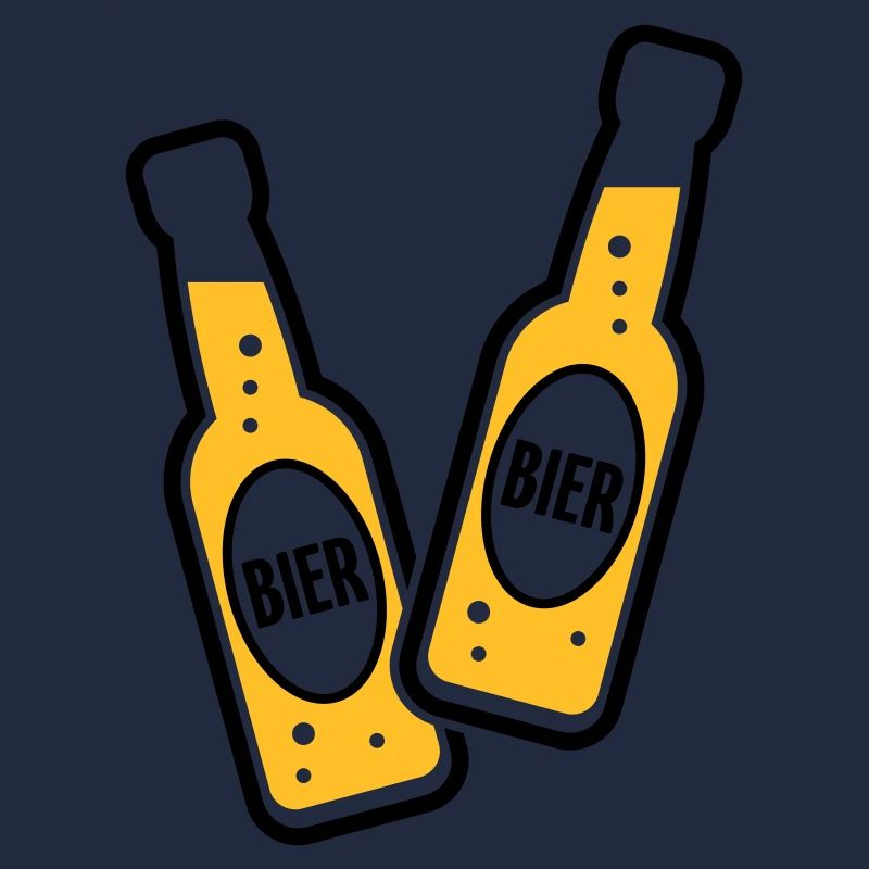 2 Bierflaschen Stoßen An (Bier Biertrinker POS 2C)