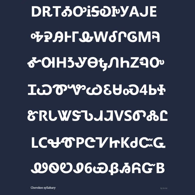 Cherokee-Silbenschrift (weiß)