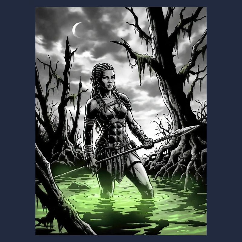 Guerrier dans le Marais Vert