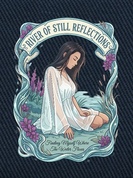 Anime-Mädchen – Fluss der Reflexion