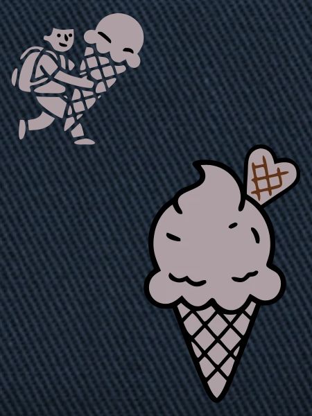 Schoko Eiswaffel Herz Icon