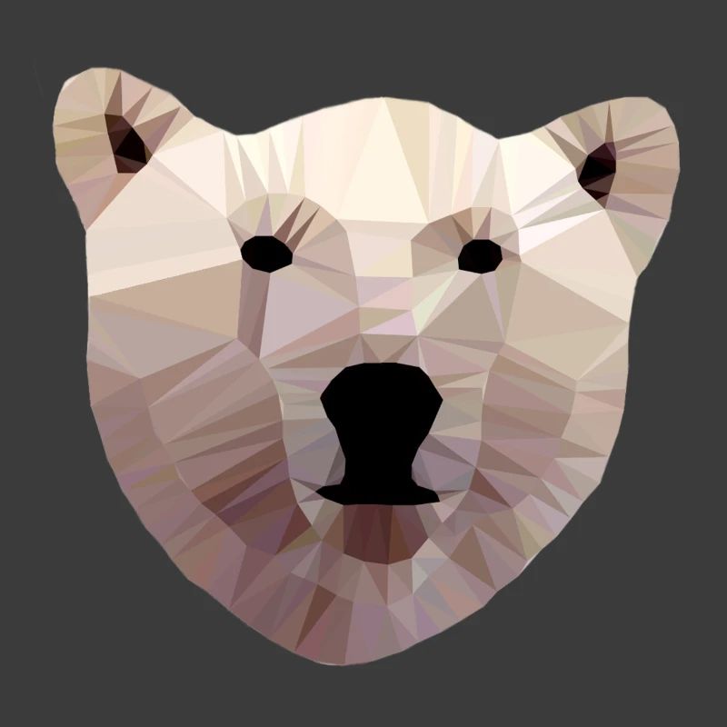 Eisbär Kopf Polygon