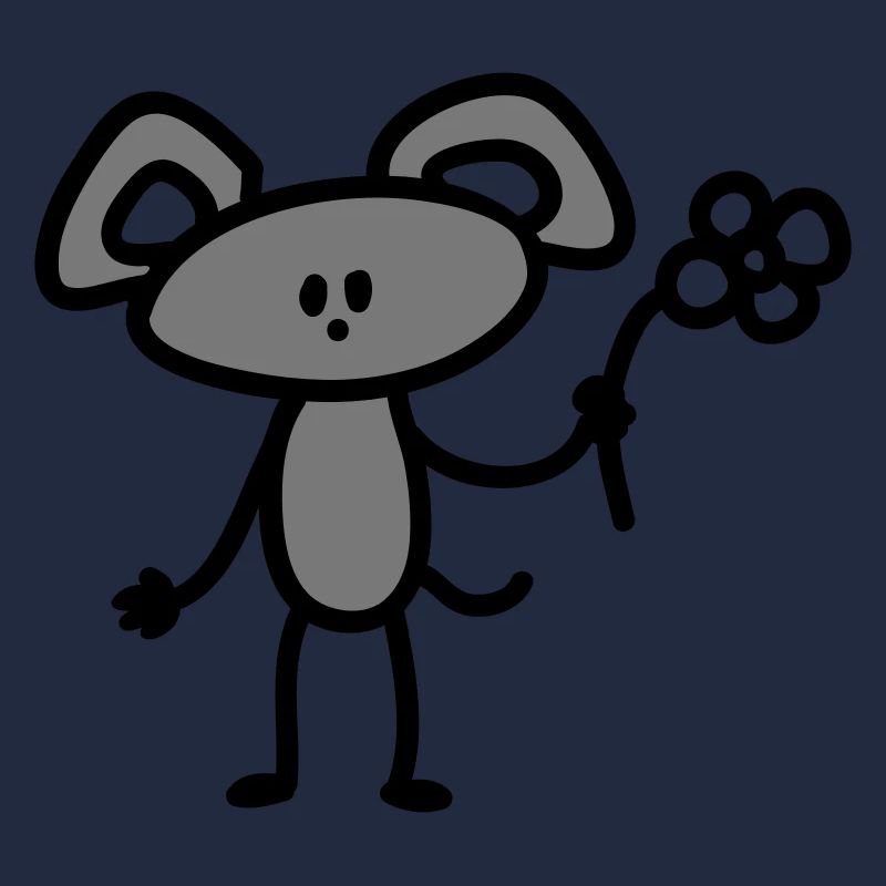 Mouse with flower