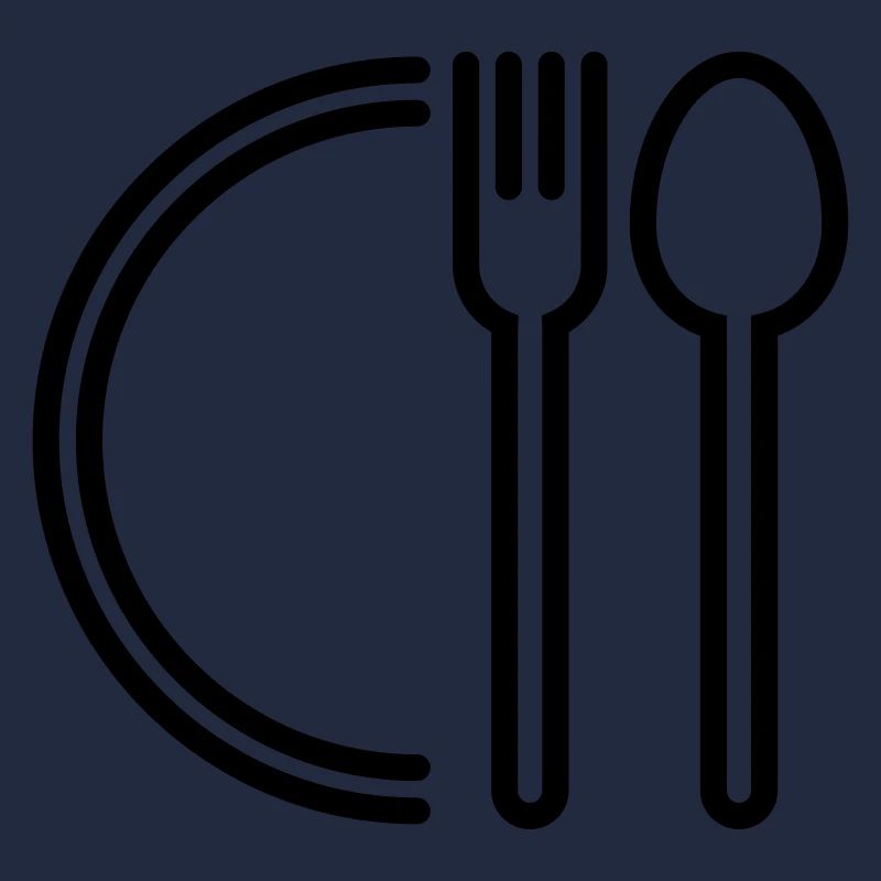 Löffel, Gabel und Teller