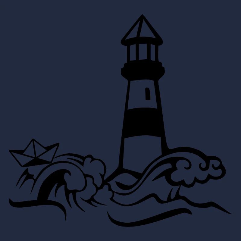 Lighthouse paper ship