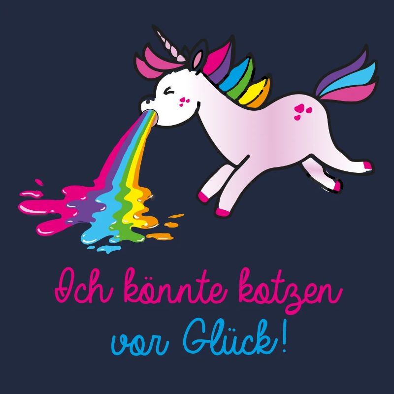 kotzen vor glück , einhorn, kotzendes einhorn, ein