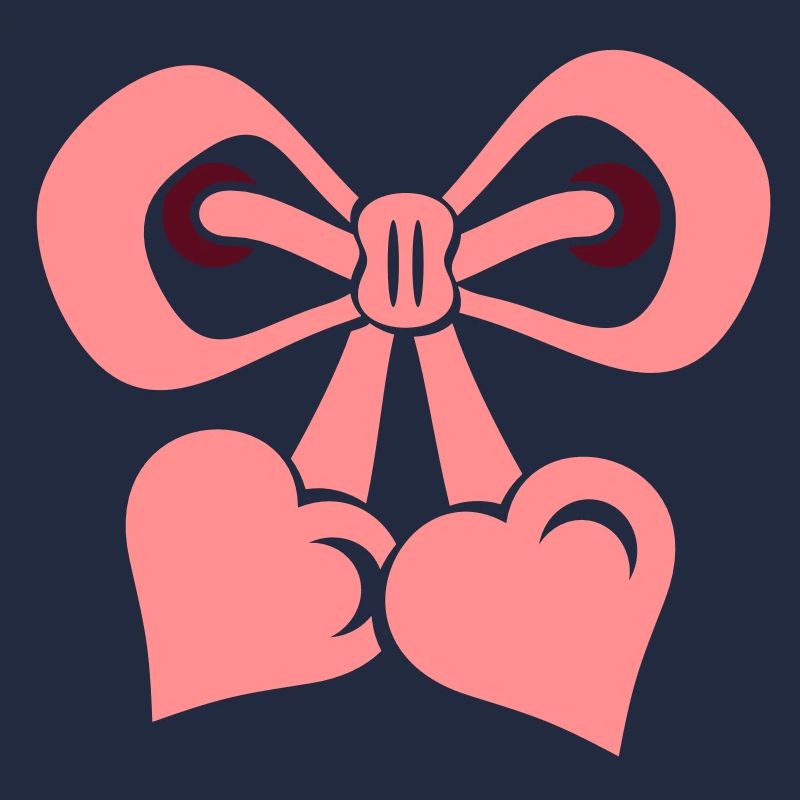 Boucle avec le coeur / arc avec des coeurs (2c)