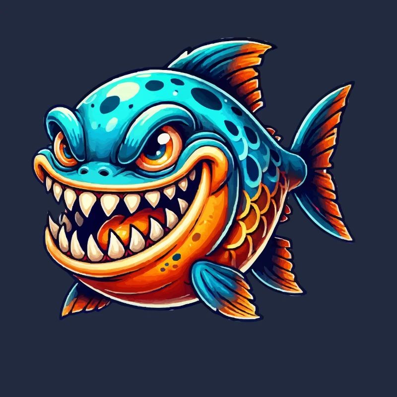 Piranha Comic Fish