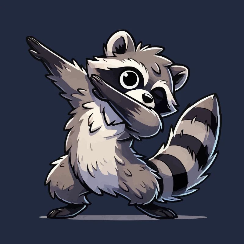 Waschbär Dabbing