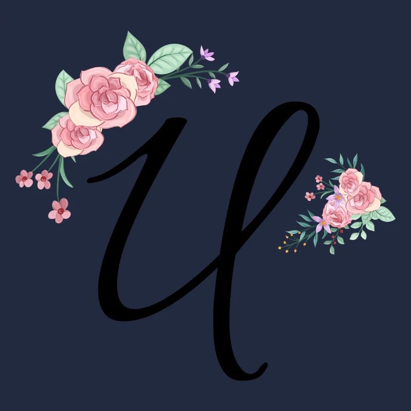 Lettre u fleurs