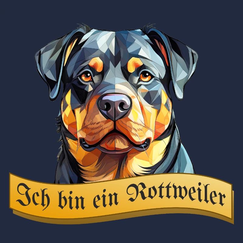 Abstrakter Rottweiler Schriftzug