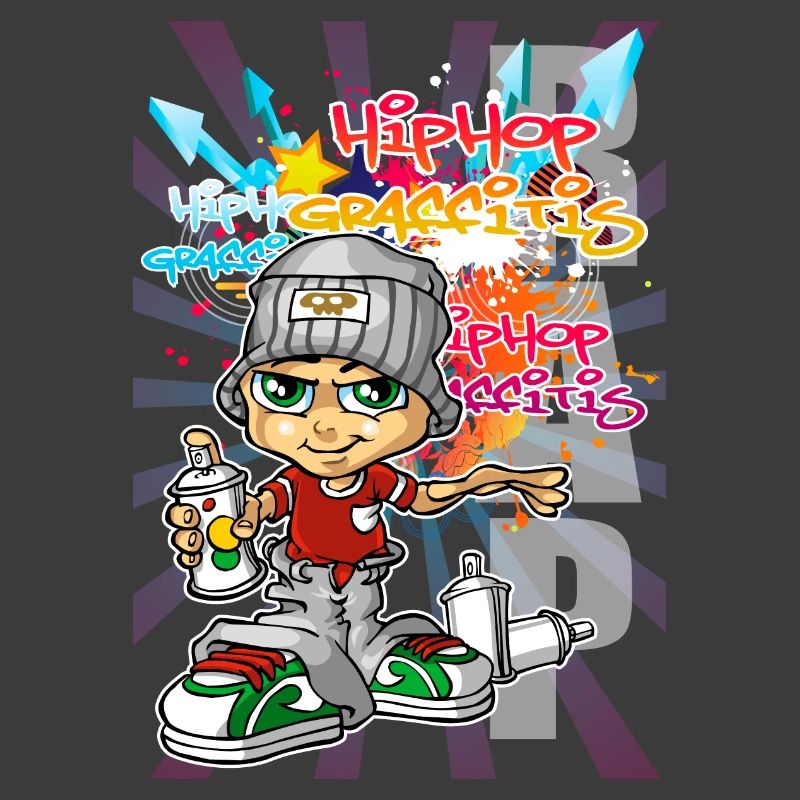 Graffiti boy with spray paint