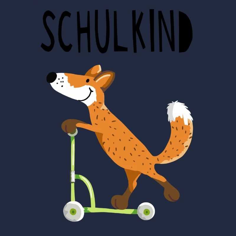 Endlich Schuldkind - Kleiner Fuchs mit Roller