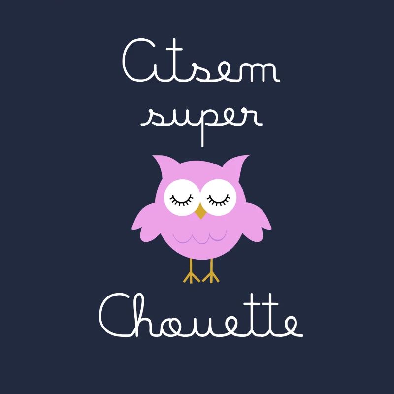 Atsem super chouette (écrit blanc)