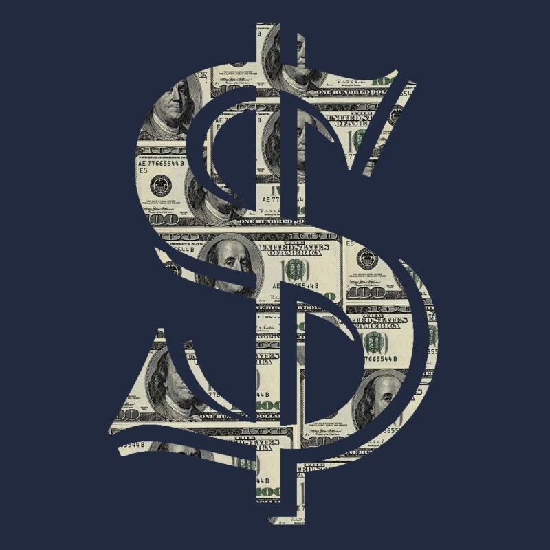 Dollar mit 100 $-Scheine gefüllt