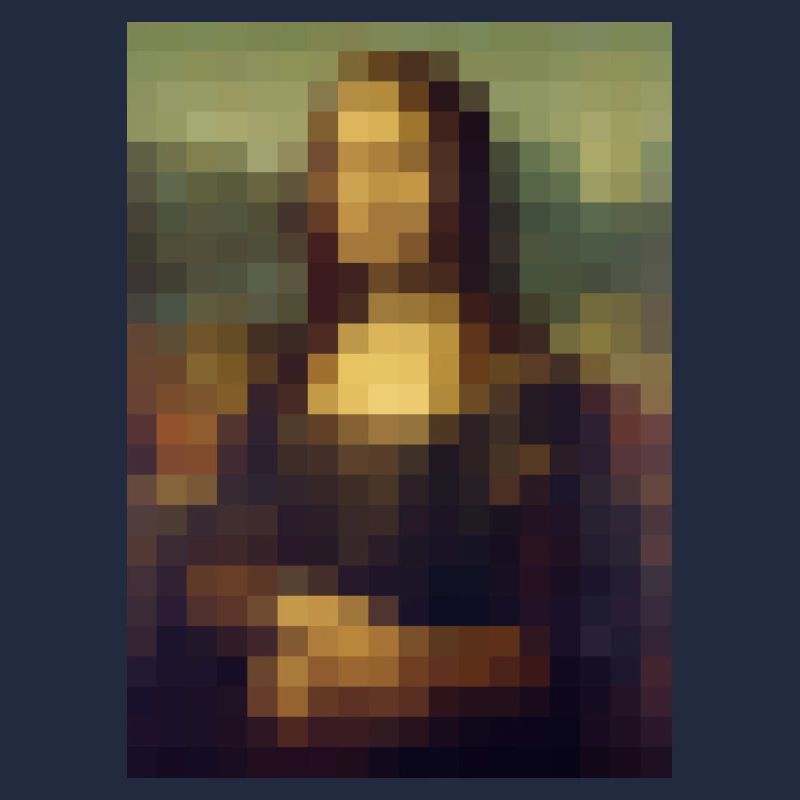 Mona Lisa 8-Bit Pixel Gemälde Leonardo da Vinci