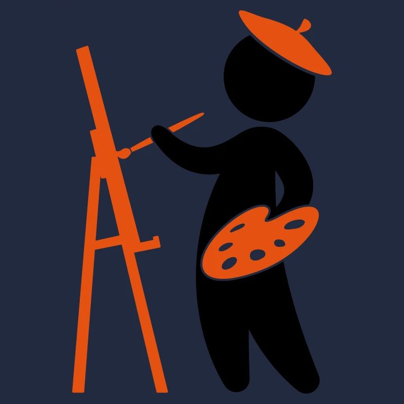 A painter working on his masterpiece