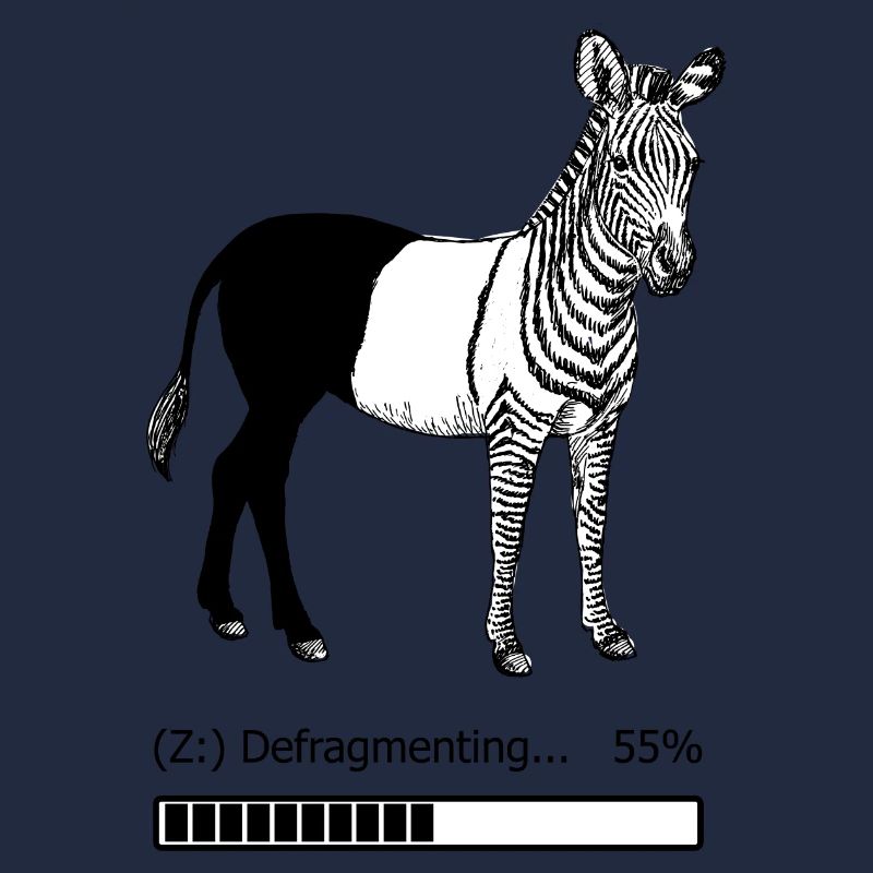Defragmentiertes Zebra