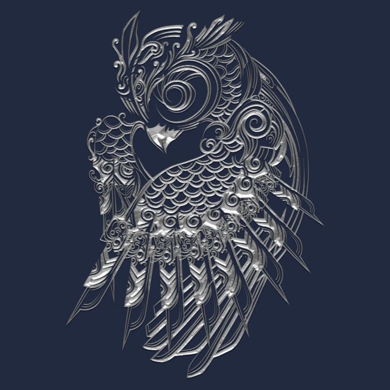 Silbernes Eulen-Design
