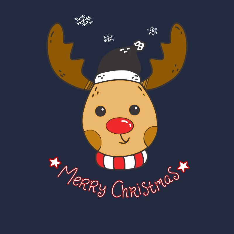 Conception de Noël mignon renne Rudolph