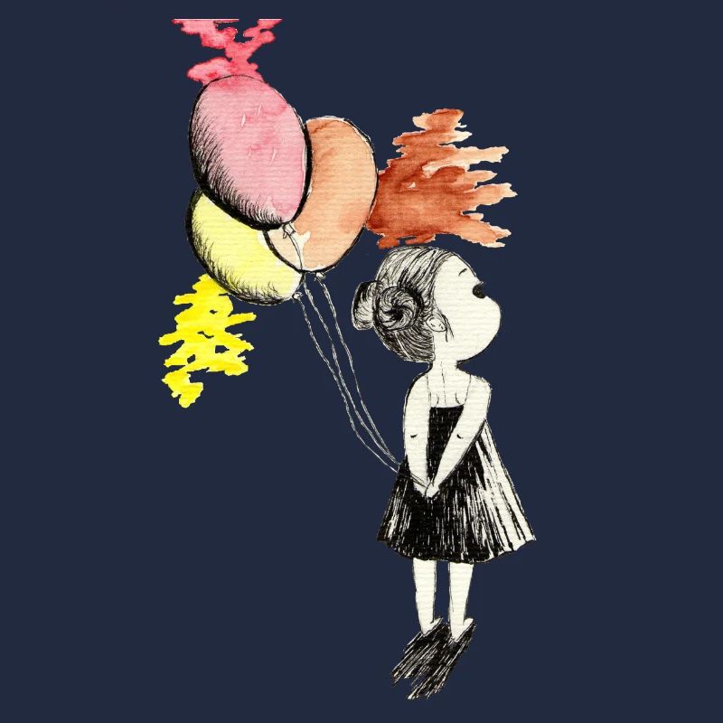 Ballonmädchen Aquarellfarben