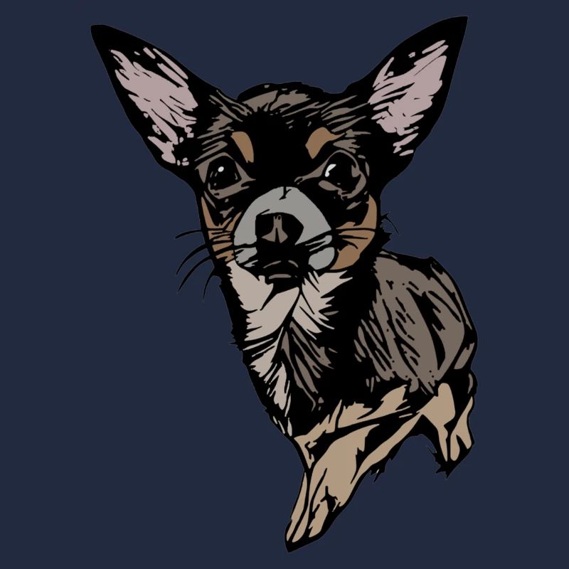 Chihuahua-Illustration auf Textil