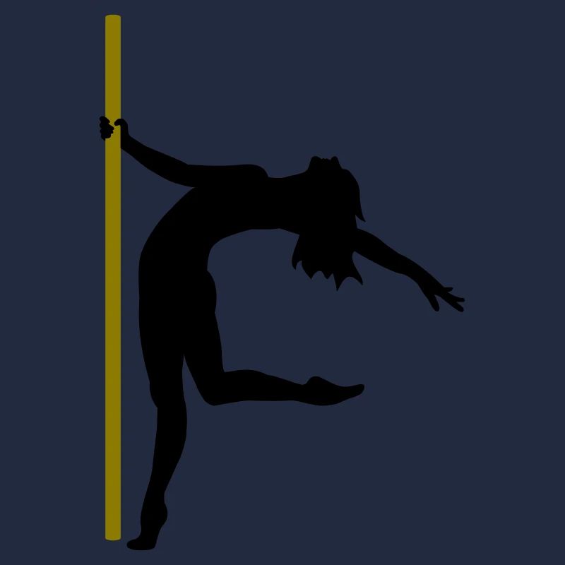 Die Silhouette einer Poledancerin