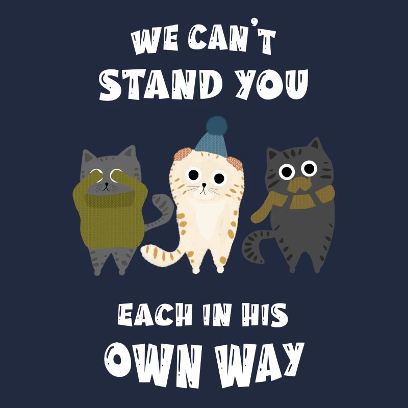 Three ignorant cats