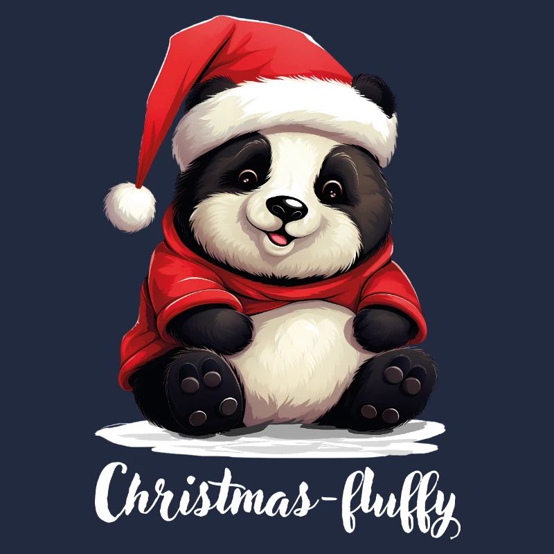 Christmas, Panda bear, chubby panda, fluffy