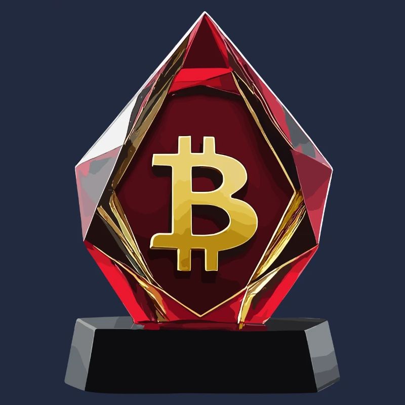 Conception de logo Bitcoin Crystal