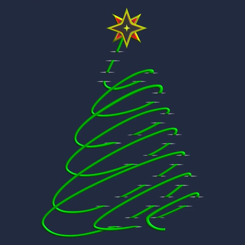 Weihnachtsbaum Spirale mit Stern