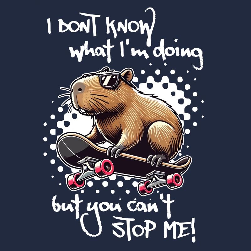 I don't know what I'm doing - Capybara Skateboard
