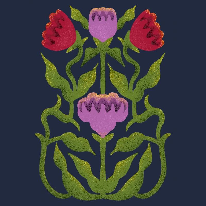 Kunstvolle Blumenornamente