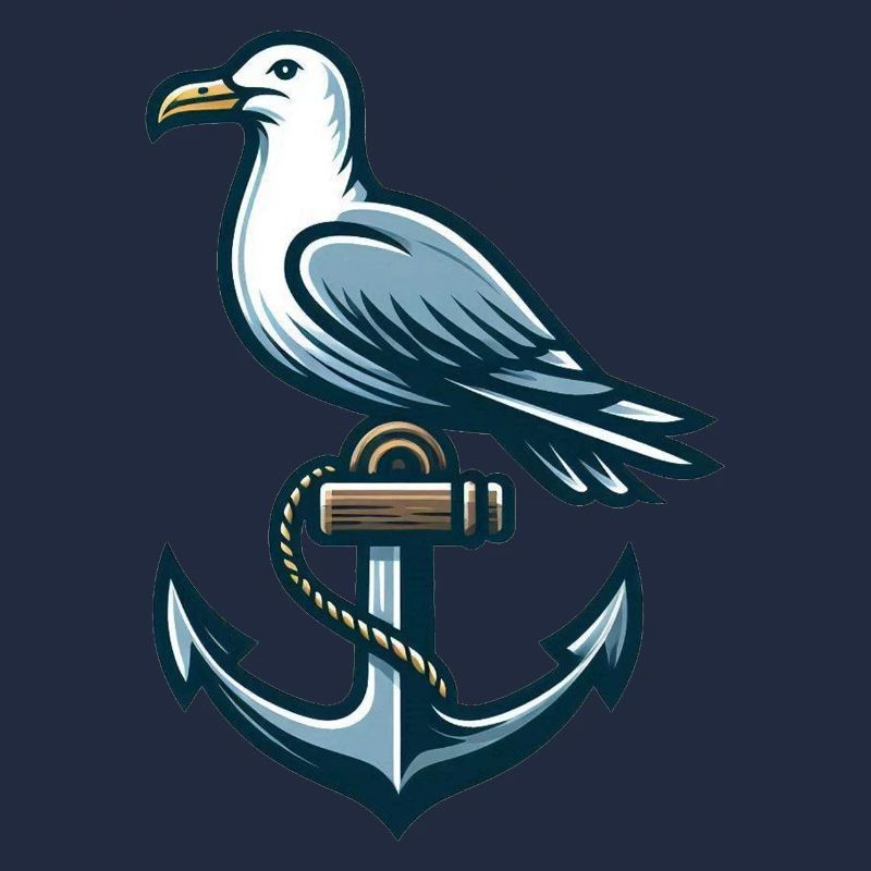 Anker mit Möwe