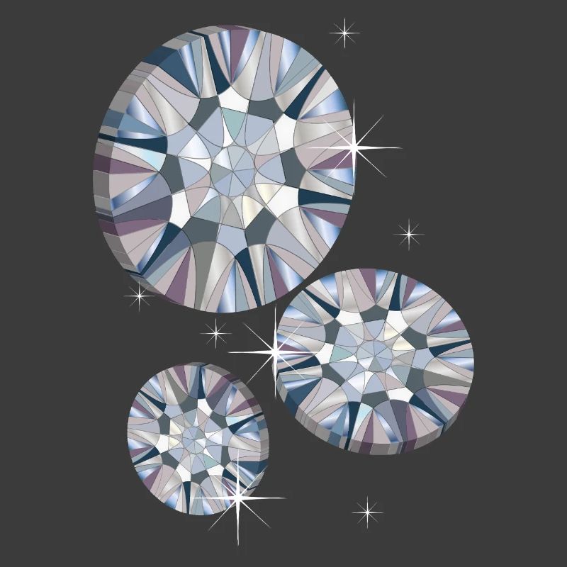 Abstract diamonds Elegance in clear facets