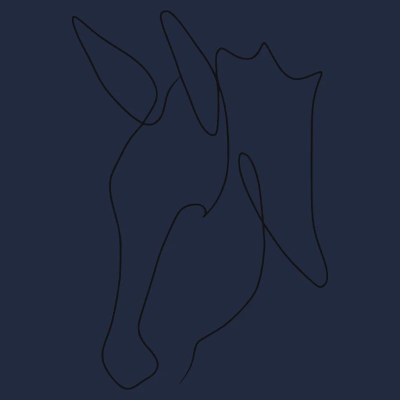Minimal Eselkopf schwarz