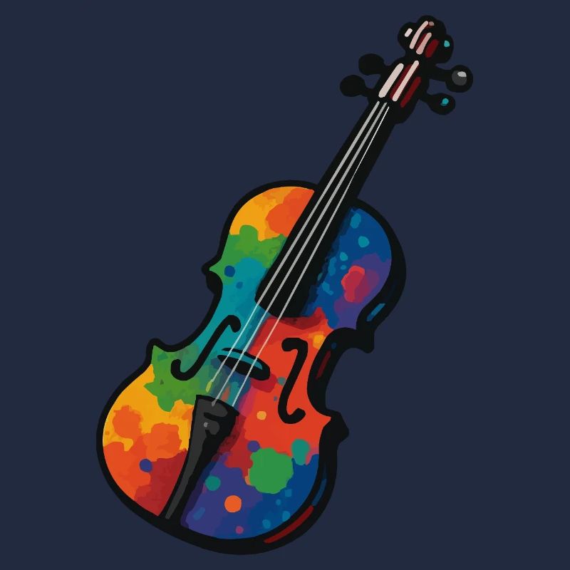 Violon Violon Éclaboussures de Couleur