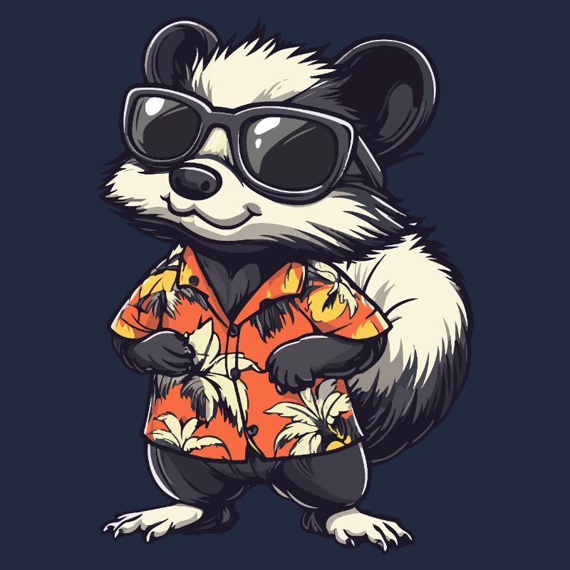 Stinktier Comic Urlaub