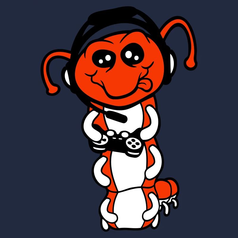 Gamer Caterpillar Nerd Gaming Controller Console Game