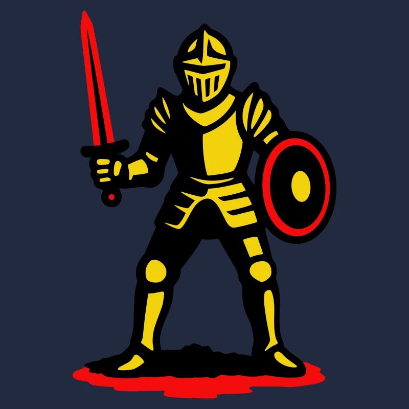 Yellow Knight with Red Sword