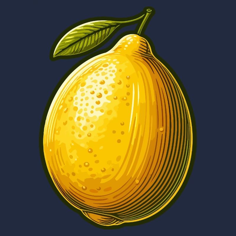 Lebendige Retro-Grafik-Zitrone