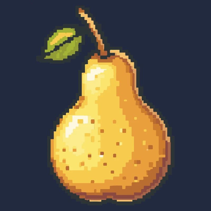 Pixel Birne Retro Pixelkunst
