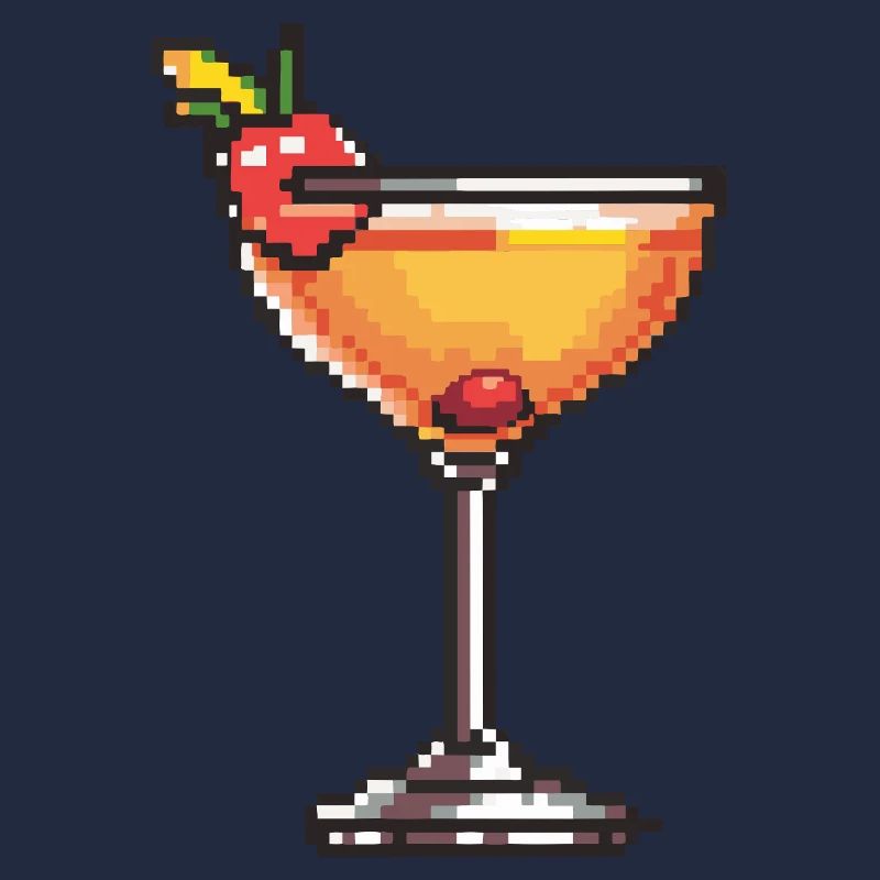 Pixel Cocktail Illustration