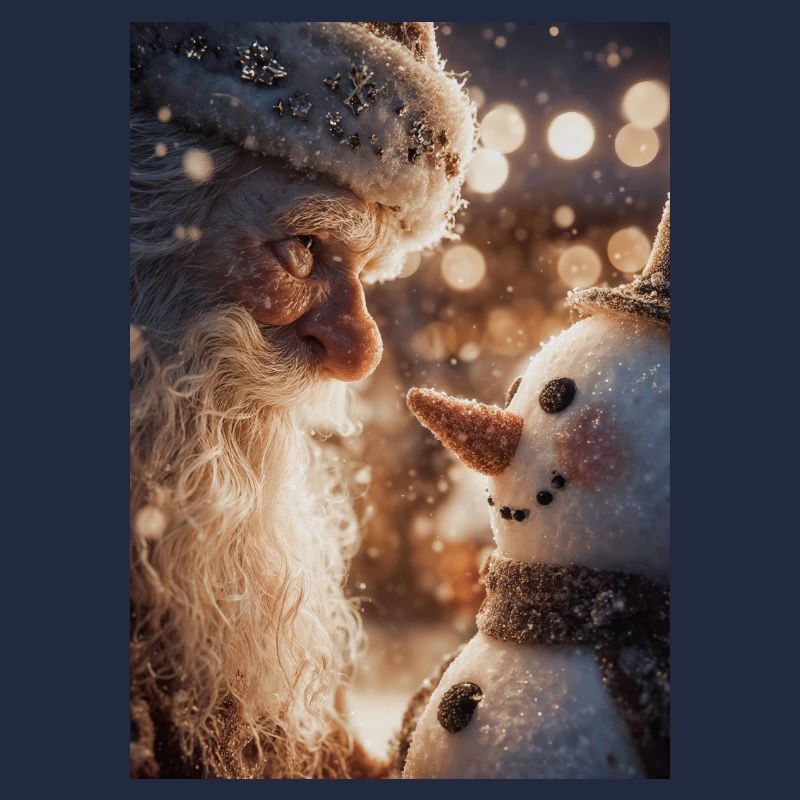 Snowbound Santa und Schneemann
