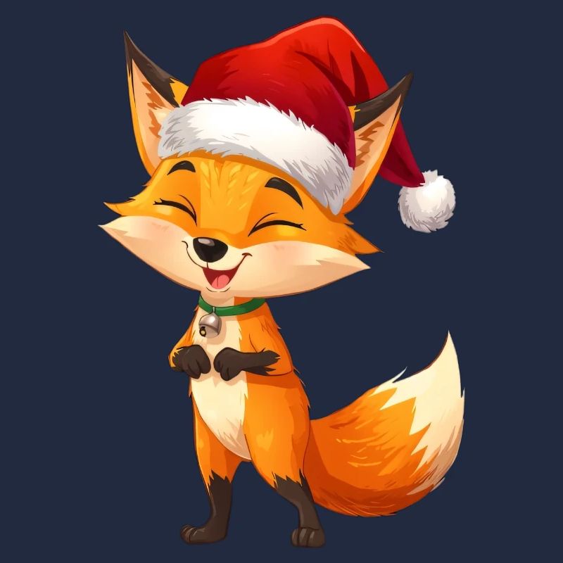 Fuchs mit Santa Hut