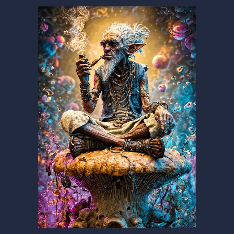 Psychedelischer Goblin-Salbei auf Pilz