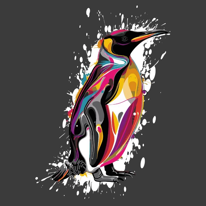Farbexplosion Pinguin