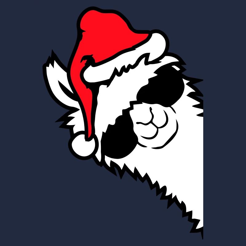 Llama Cool Sunglasses Santa Hat Side