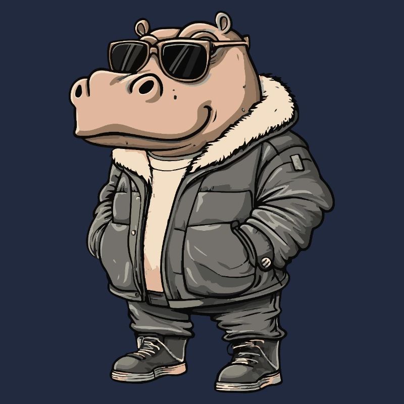 Nilpferd Cool Winter